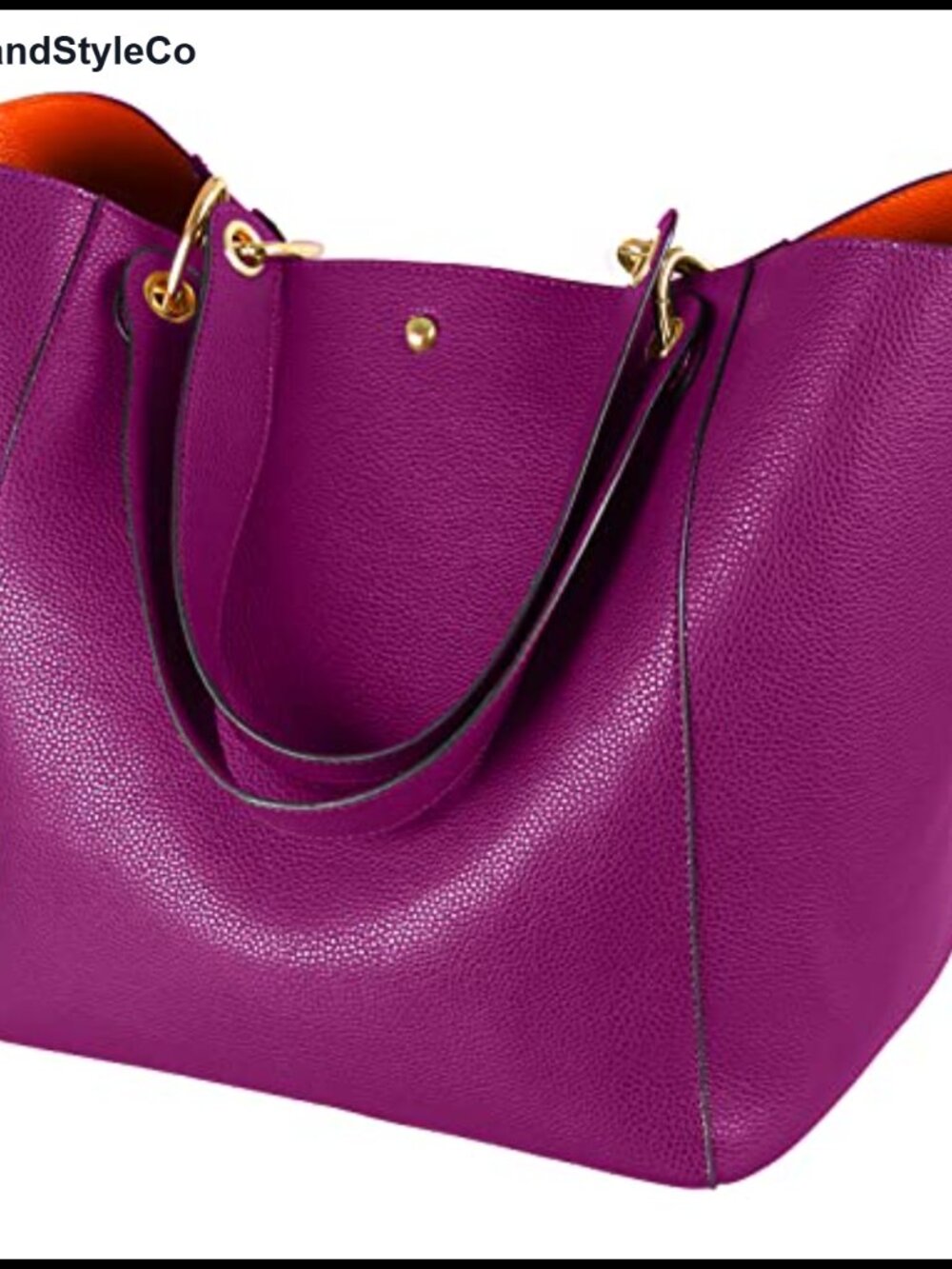Large Waterproof Vegan Leather Work Tote Bag with Detachable Strap